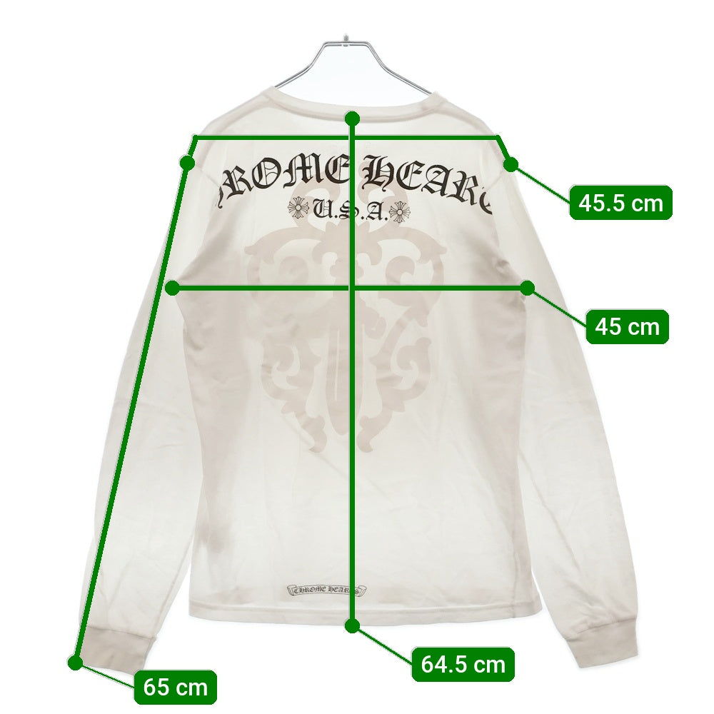 CHROME HEARTS(クロムハーツ) L/S Tee バックヴァインダガープリント 長袖Tシャツ ホワイト