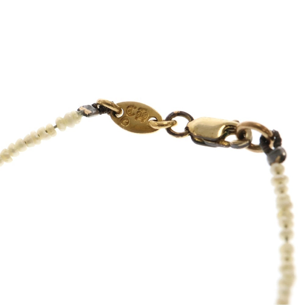 CHROME HEARTS(クロムハーツ) 22K BEAD PRL ゴールドケイトハドソンビーズ ホワイト/ゴールド