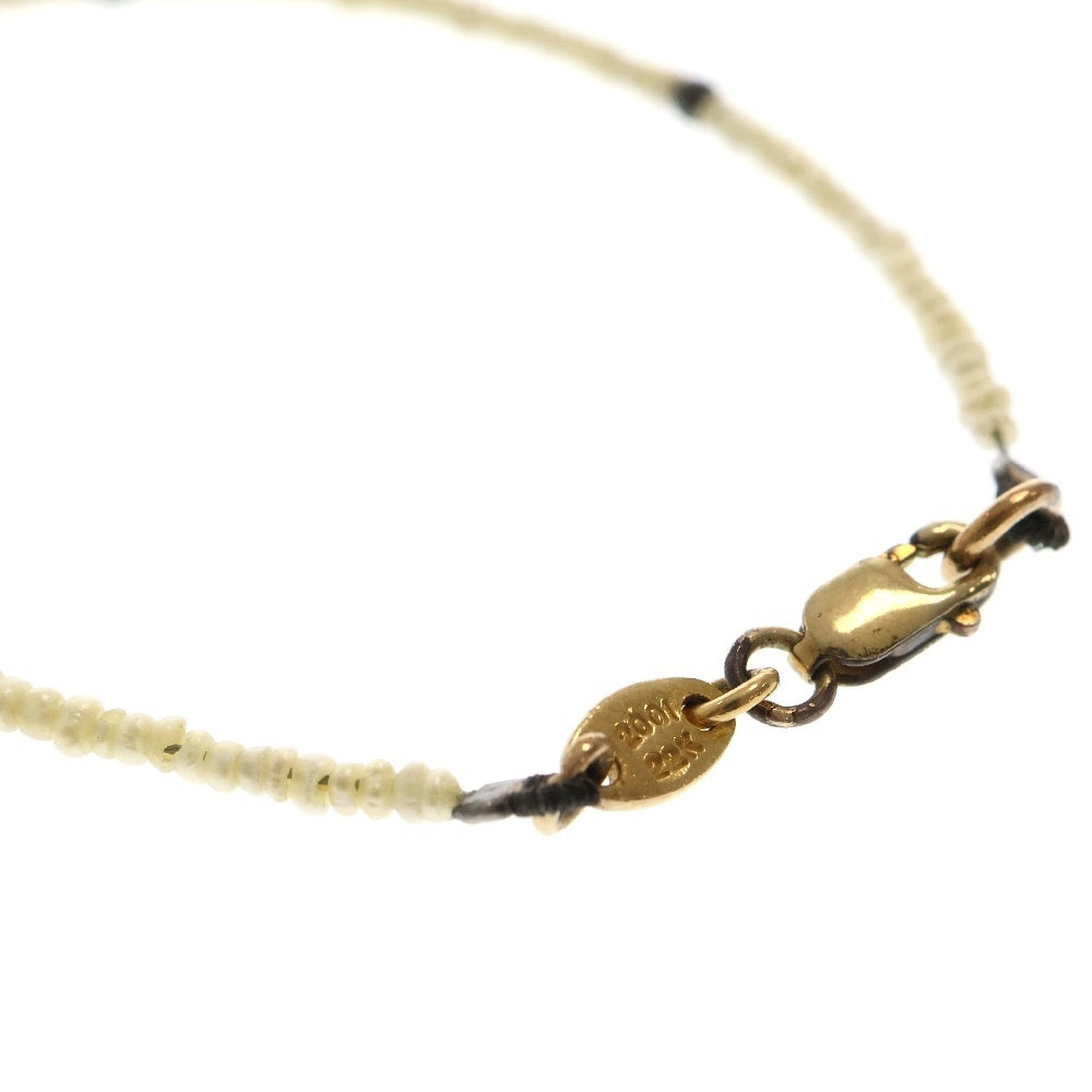 CHROME HEARTS(クロムハーツ) 22K BEAD PRL ゴールドケイトハドソンビーズ ホワイト/ゴールド