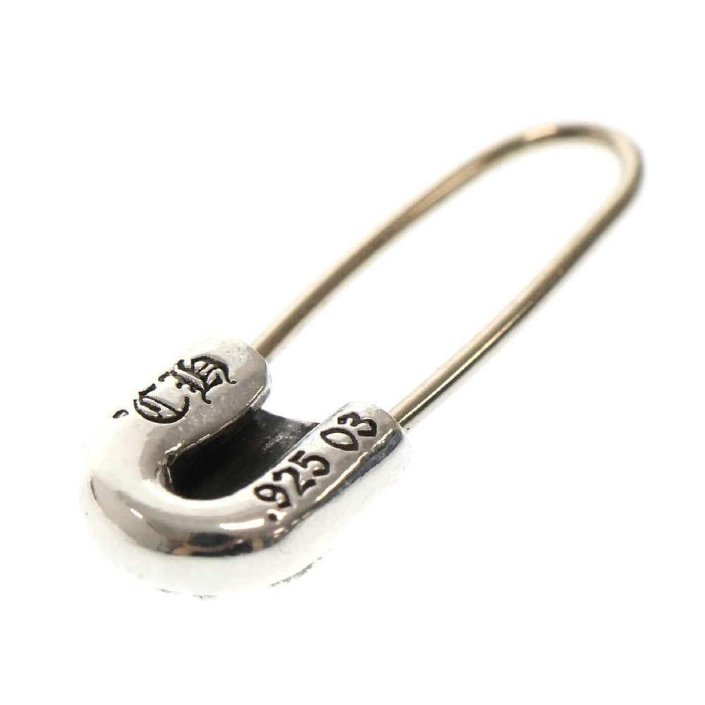 CHROME HEARTS(クロムハーツ) SAFETY PIN CH PLS EMRLD R セーフティーピン 1エメラルド ピアス シルバー