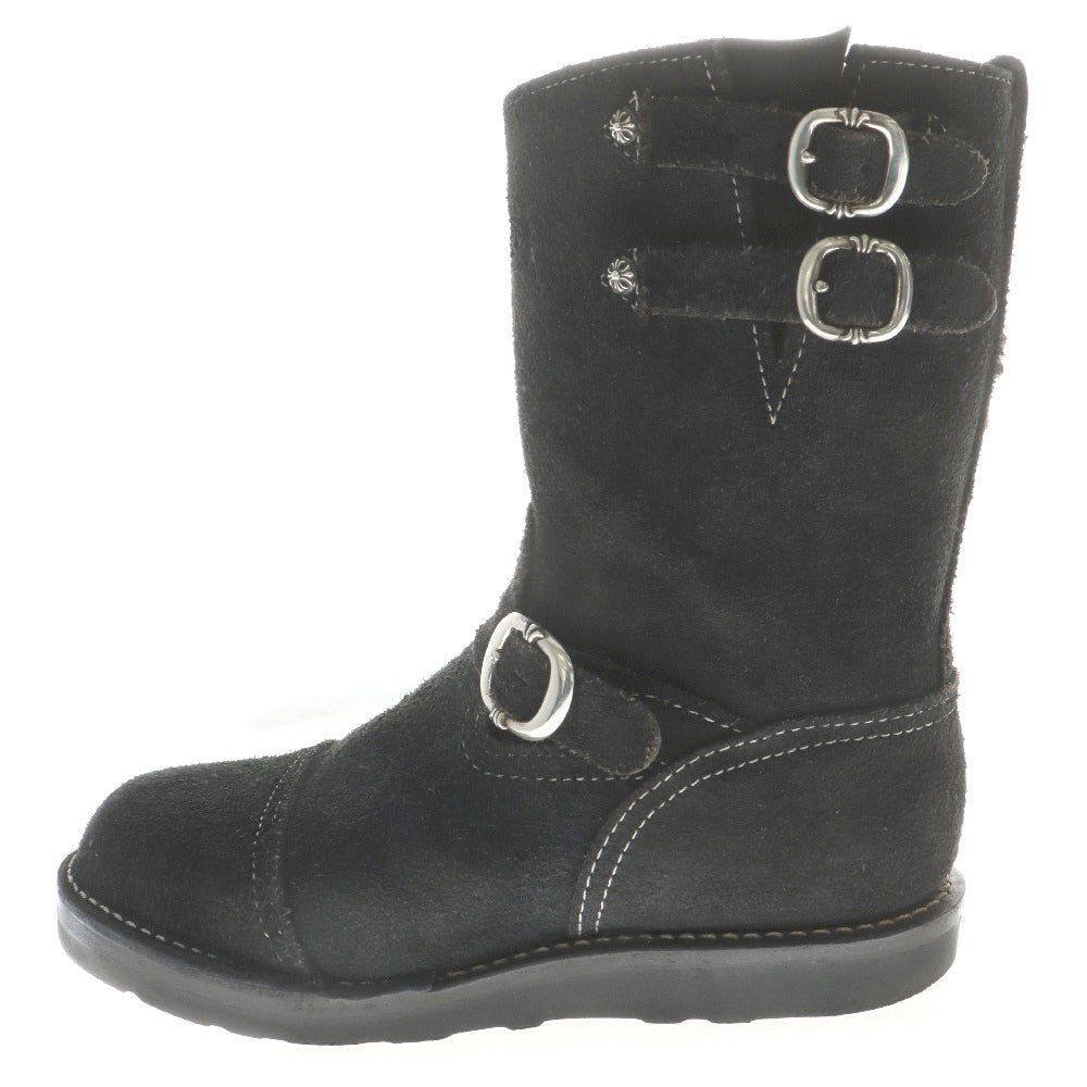 CHROME HEARTS(クロムハーツ) ×WESCO BOSS ウエスコ ボス ガンスリンガースウェードレザー スモールCH付き エンジニアブーツ ブラック