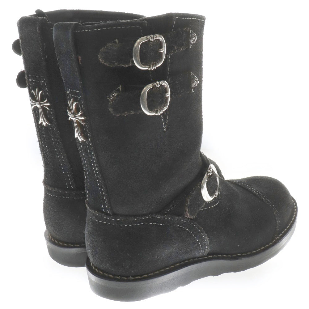 CHROME HEARTS(クロムハーツ) ×WESCO BOSS ウエスコ ボス ガンスリンガースウェードレザー スモールCH付き エンジニアブーツ ブラック