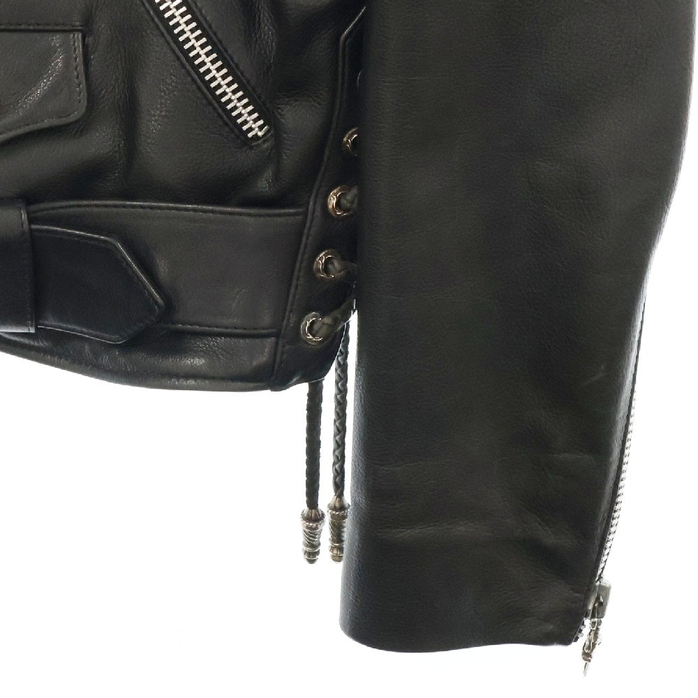 CHROME HEARTS(クロムハーツ) JJ DEAN ラージクロス装飾付きダガージップライダースレザージャケット