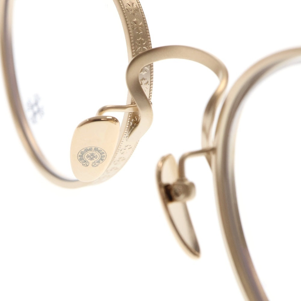 CHROME HEARTS(クロムハーツ) THICK ラウンドメタルフレームサングラス ゴールド/クリア