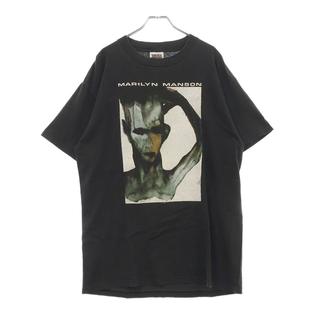 VINTAGE(ヴィンテージ) 90s MARILYN MANSON THERE'S A HOLE IN OUR SOUL マリリンマンソン 両面プリント 半袖Tシャツ カットソー ブラック