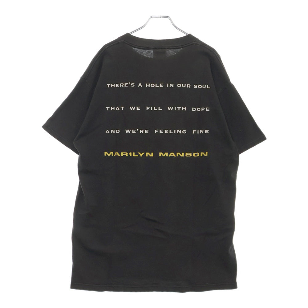 VINTAGE(ヴィンテージ) 90s MARILYN MANSON THERE'S A HOLE IN OUR SOUL マリリンマンソン 両面プリント 半袖Tシャツ カットソー ブラック
