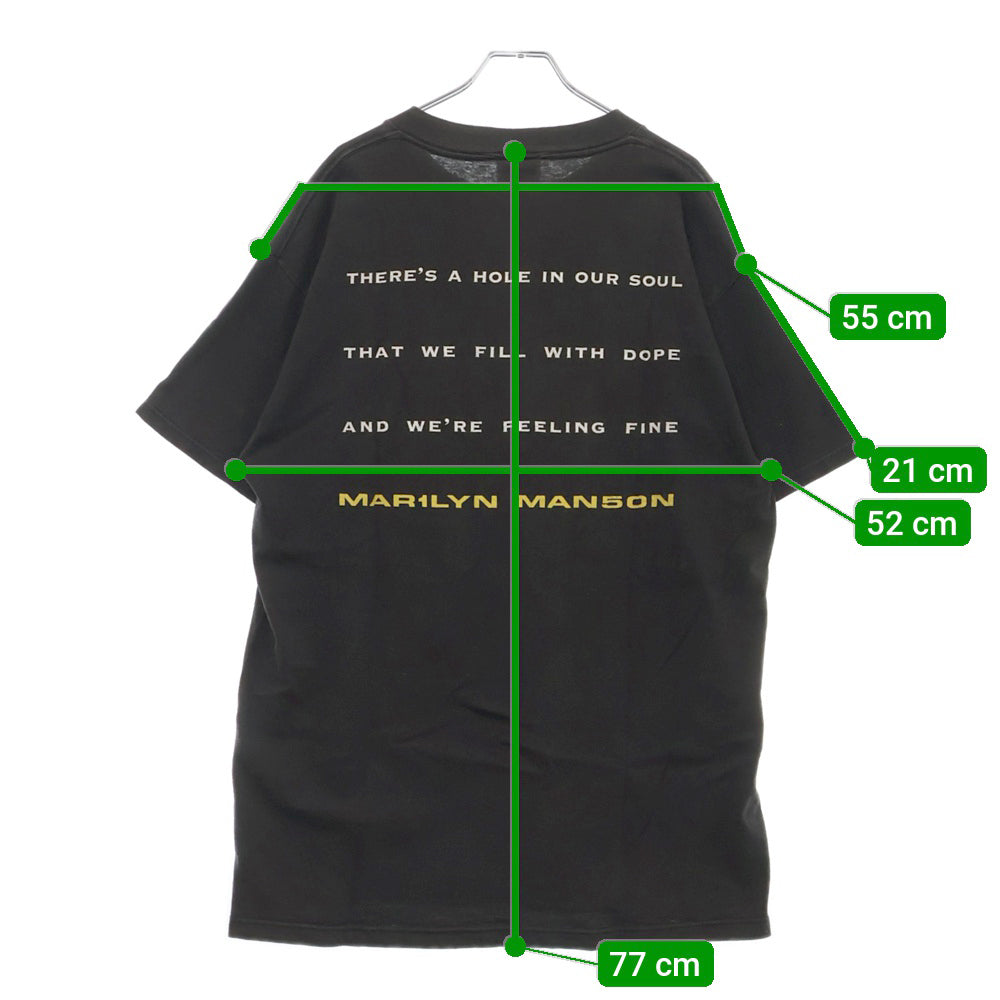 VINTAGE(ヴィンテージ) 90s MARILYN MANSON THERE'S A HOLE IN OUR SOUL マリリンマンソン 両面プリント 半袖Tシャツ カットソー ブラック