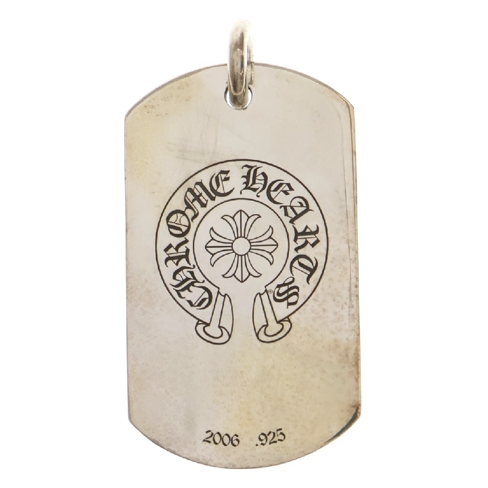 CHROME HEARTS(クロムハーツ) D TAG LRG LTD ホノルル限定 CHシャイン ラージドッグタグ ネックレストップ シルバー