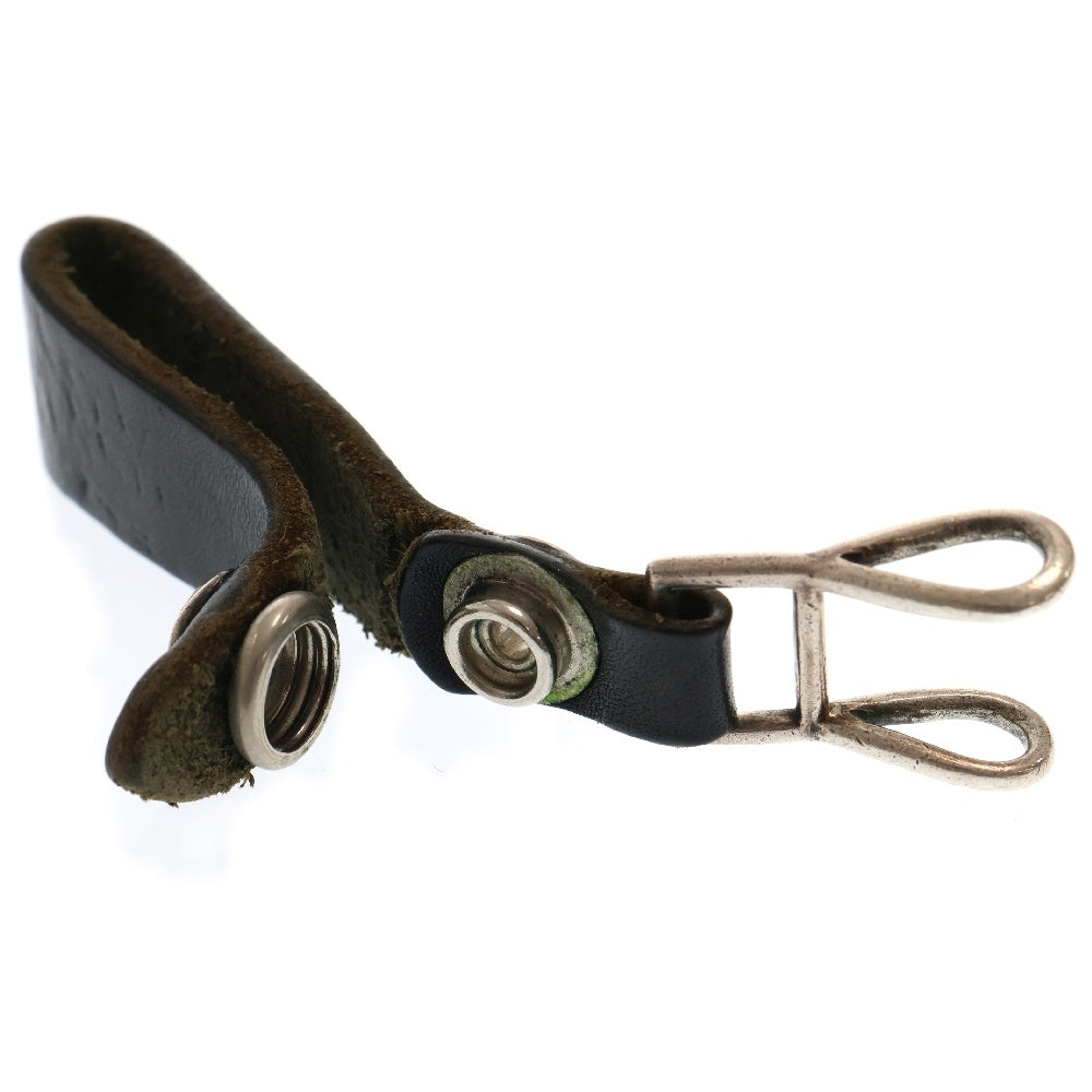 CHROME HEARTS(クロムハーツ) BELT LOOP ハートボタンレザーベルトループ ブラック/シルバー