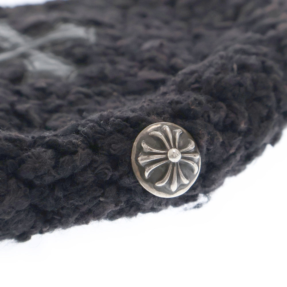 CHROME HEARTS(クロムハーツ) OLD CRS PATCH COTTON BEANIE オールド クロスパッチ コットン シングルビーニー ブラック