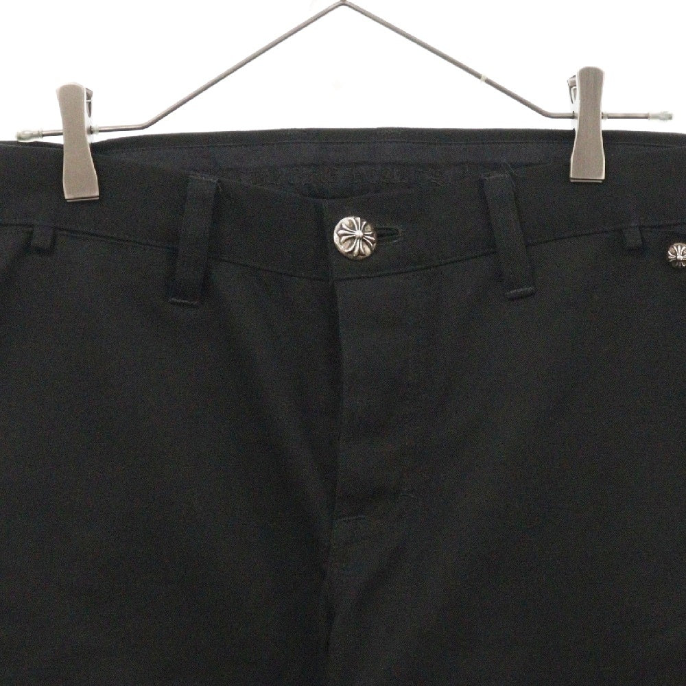 CHROME HEARTS(クロムハーツ) CHINOS レザー切替チノロングパンツ JVPタグ