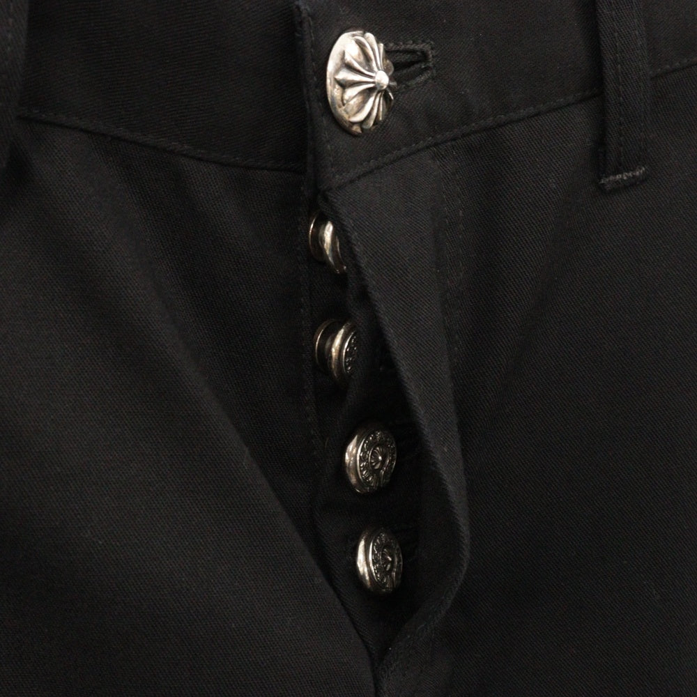 CHROME HEARTS(クロムハーツ) CHINOS レザー切替チノロングパンツ JVPタグ