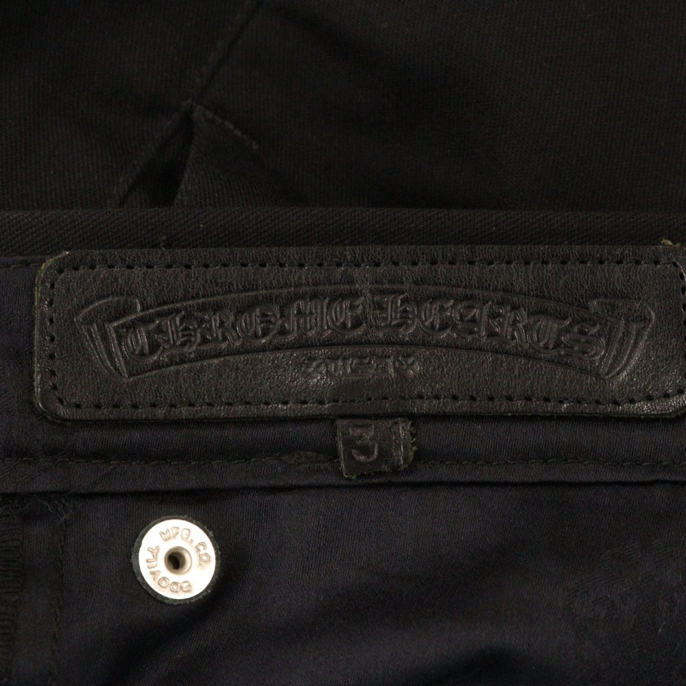 CHROME HEARTS(クロムハーツ) CHINOS レザー切替チノロングパンツ JVPタグ