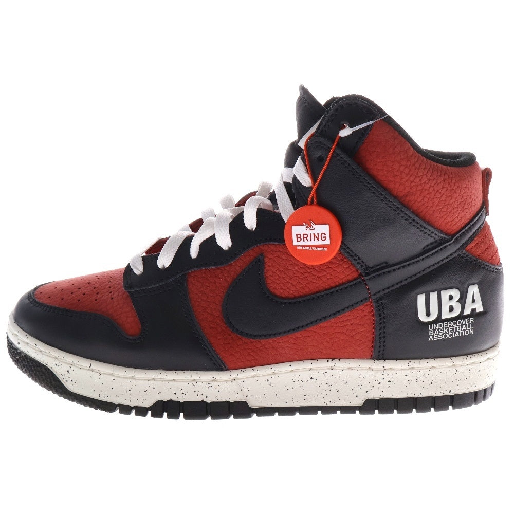 NIKE(ナイキ) ×UNDERCOVER DUNK HIGH UBA DD9401-600 アンダーカバー ダンク ハイカットスニーカー ブラック/レッド US9.5/27.5cm