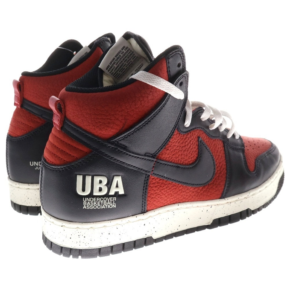NIKE(ナイキ) ×UNDERCOVER DUNK HIGH UBA DD9401-600 アンダーカバー ダンク ハイカットスニーカー ブラック/レッド US9.5/27.5cm