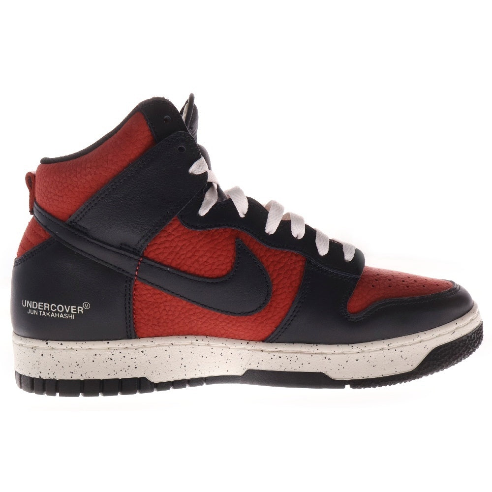 NIKE(ナイキ) ×UNDERCOVER DUNK HIGH UBA DD9401-600 アンダーカバー ダンク ハイカットスニーカー ブラック/レッド US9.5/27.5cm