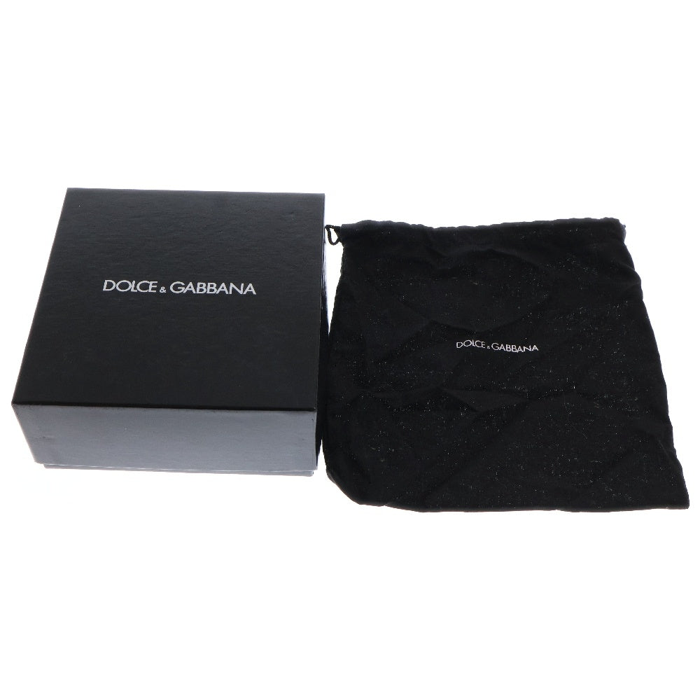 DOLCE & GABBANA(ドルチェアンドガッバーナ) スクエアプレート ロゴバックル レザー ベルト ブラック