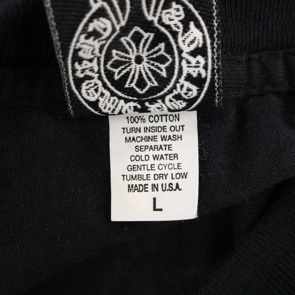 CHROME HEARTS(クロムハーツ) OLD フロントホースシュー刺繍 半袖Tシャツ カットソー ブラック