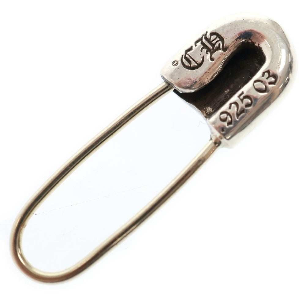 CHROME HEARTS(クロムハーツ) SAFETY PIN CH PLS EMRLD R セーフティーピン 1エメラルド ピアス シルバー
