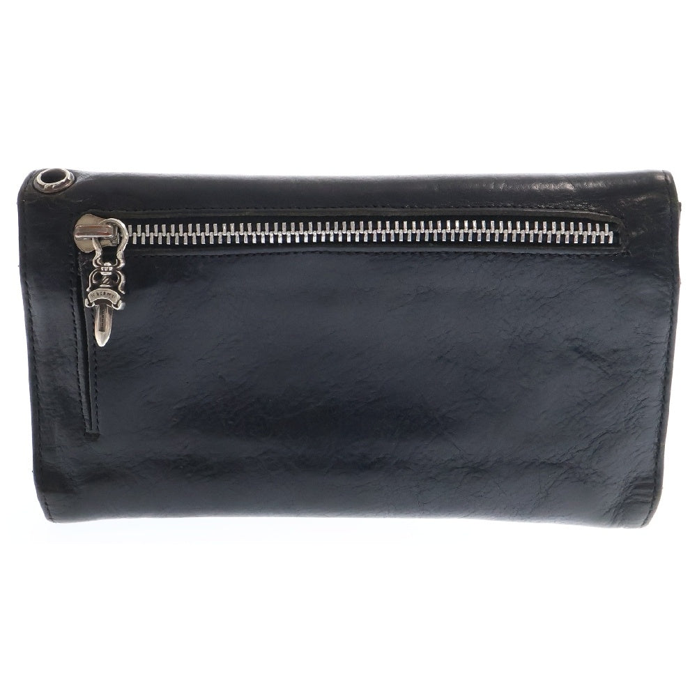 CHROME HEARTS(クロムハーツ) WAVE ウェーブ レザーウォレット 財布 ブラック BCA374