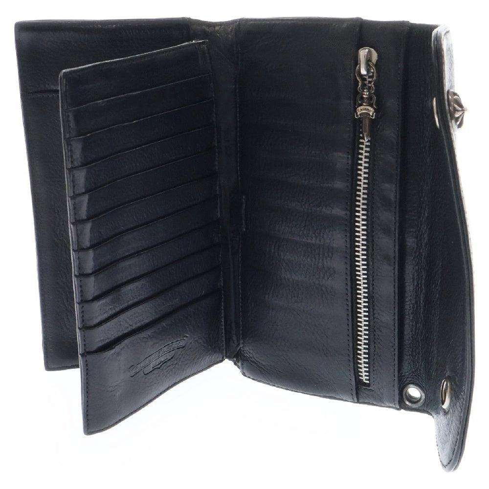 CHROME HEARTS(クロムハーツ) WAVE ウェーブ レザーウォレット 財布 ブラック BCA374