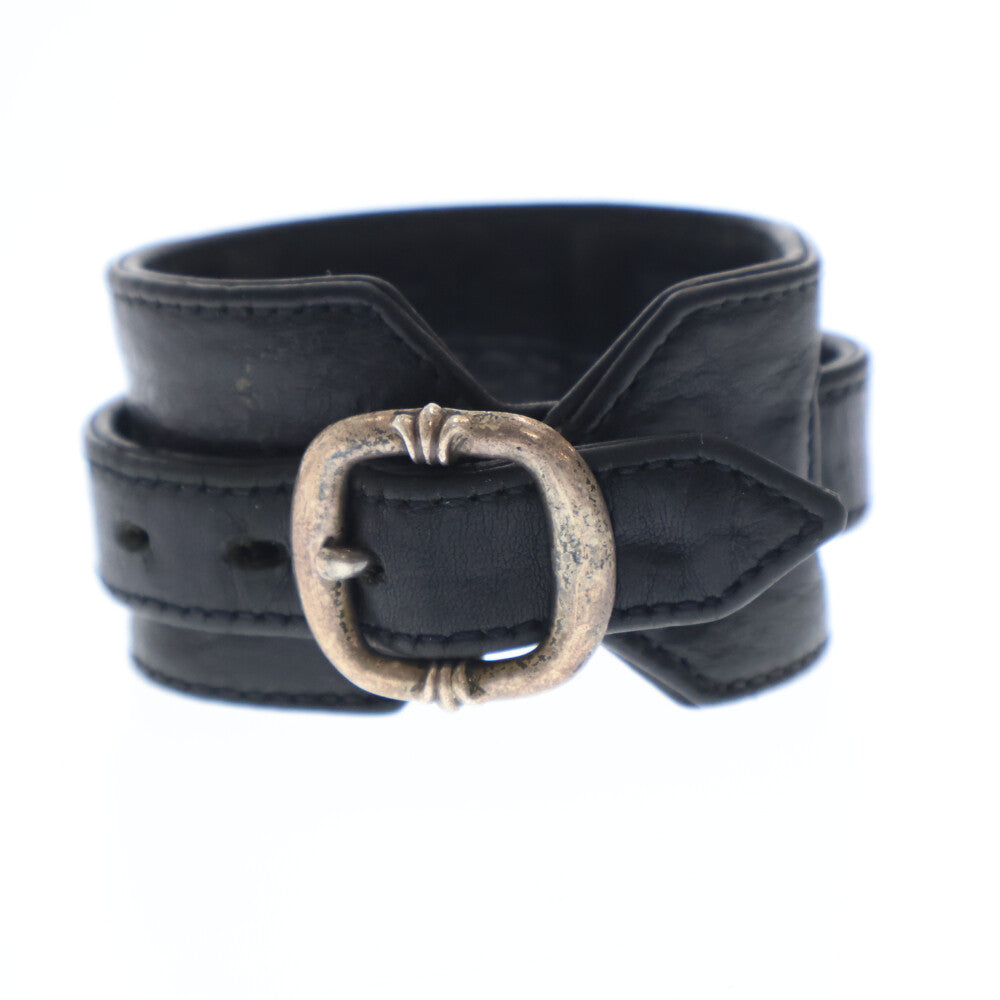 CHROME HEARTS(クロムハーツ) RR TINY BUCKLE ロックンロール レザーブレスレット