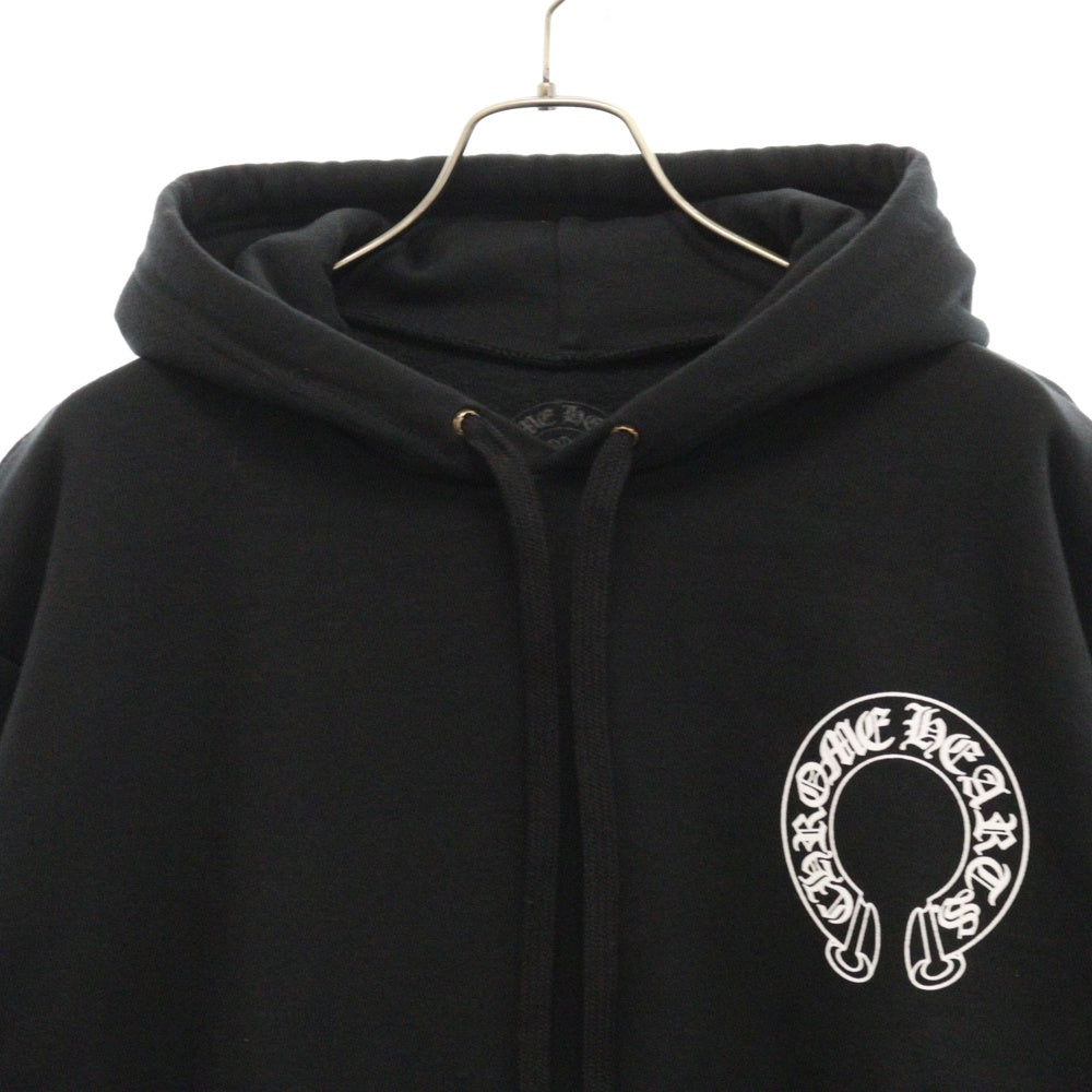 CHROME HEARTS(クロムハーツ) SWTSHRT PLVR 袖フローラルバックホースシュープリントパーカー