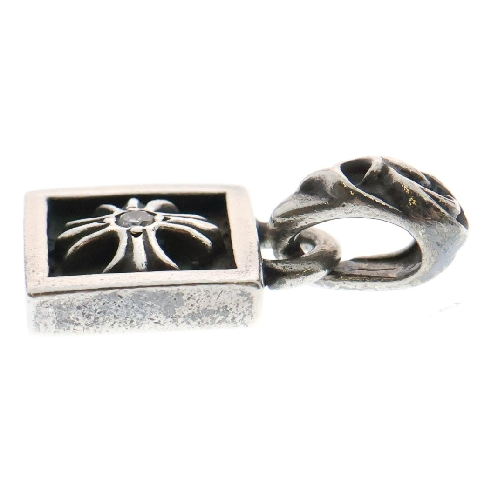 CHROME HEARTS(クロムハーツ) FRAMED CH PLUS AFTER 1DIA フレームドCHプラスアフター1ダイヤ/チャーム/シルバーネックレストップ