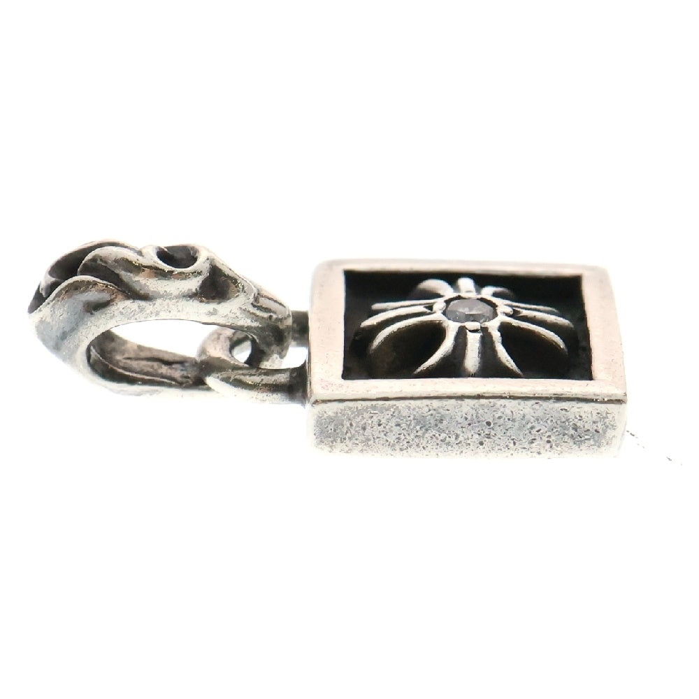 CHROME HEARTS(クロムハーツ) FRAMED CH PLUS AFTER 1DIA フレームドCHプラスアフター1ダイヤ/チャーム/シルバーネックレストップ