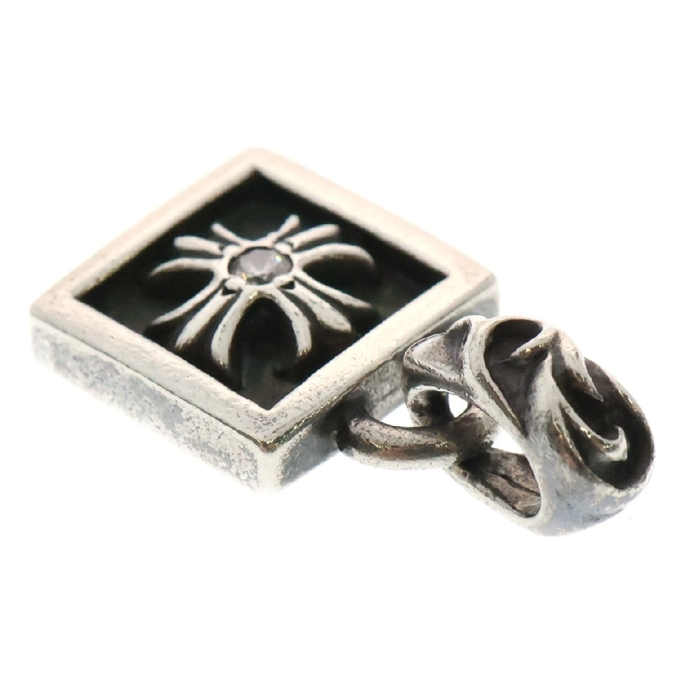 CHROME HEARTS(クロムハーツ) FRAMED CH PLUS AFTER 1DIA フレームドCHプラスアフター1ダイヤ/チャーム/シルバーネックレストップ