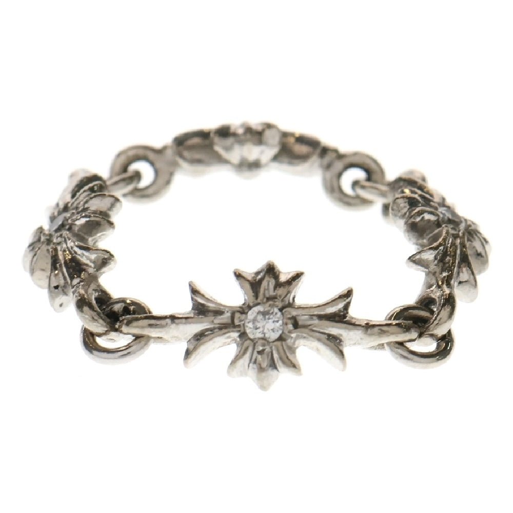 CHROME HEARTS(クロムハーツ) 18K RING TNY E CH PLS DIA タイニーECHプラス ダイヤ ホワイトゴールドリング