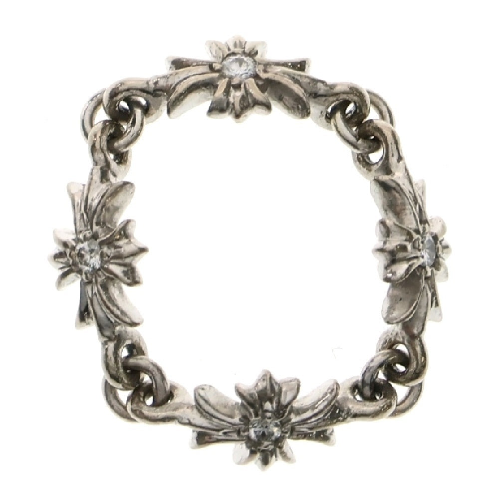 CHROME HEARTS(クロムハーツ) 18K RING TNY E CH PLS DIA タイニーECHプラス ダイヤ ホワイトゴールドリング