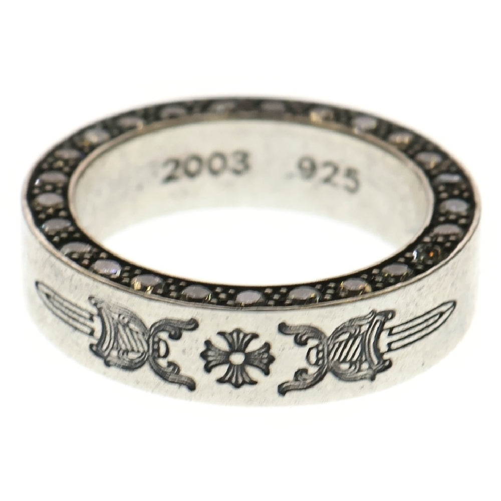 CHROME HEARTS(クロムハーツ) 6mm SPACER DAGGER 6mmスペーサーリング アフターPAVEダイヤ シルバー