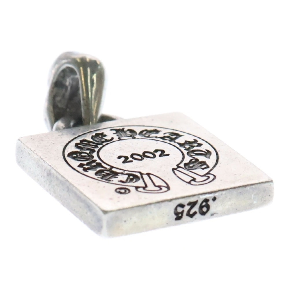 CHROME HEARTS(クロムハーツ) FRAMED LETTER BLOCK フレームド レターブロック S アルファベットチャーム アフターダイヤ シルバーネックレストップ