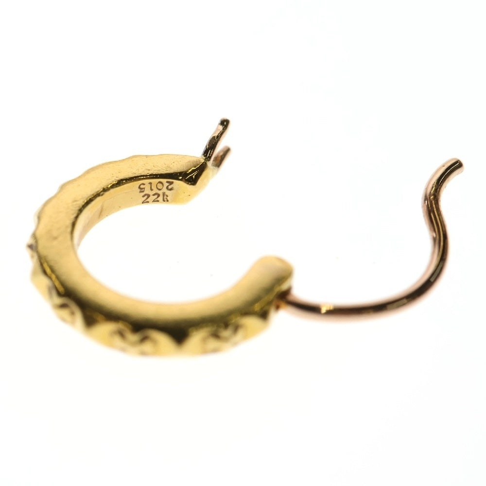 CHROME HEARTS(クロムハーツ) 22K HOOP TFP TINY ゴールドピアス