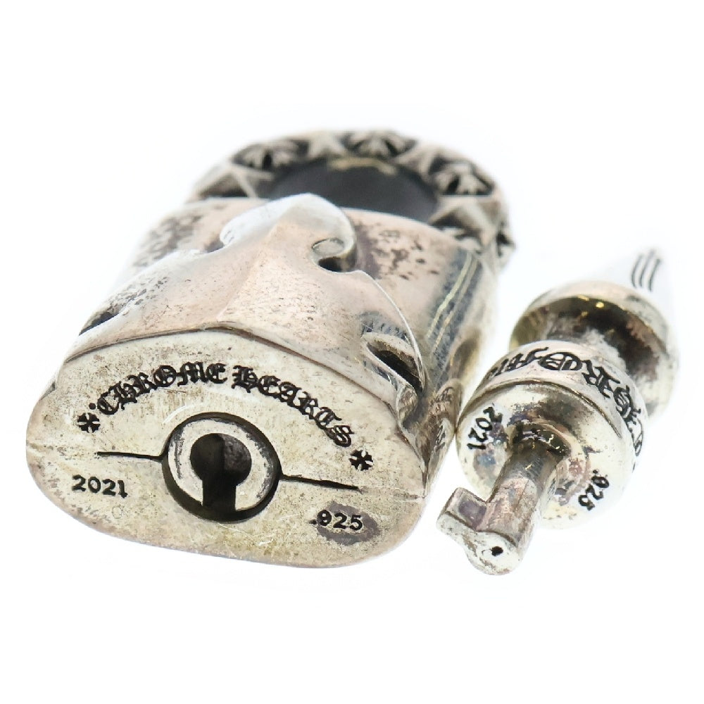 CHROME HEARTS(クロムハーツ) PADLOCK FLERKNEE パドロックフレアニーネックレストップ シルバー