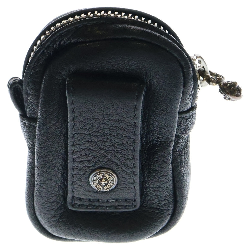 CHROME HEARTS(クロムハーツ) MICRO TAKA マイクロタカ クロスパッチ付きレザーエアポッズAirPodsケース ブラック