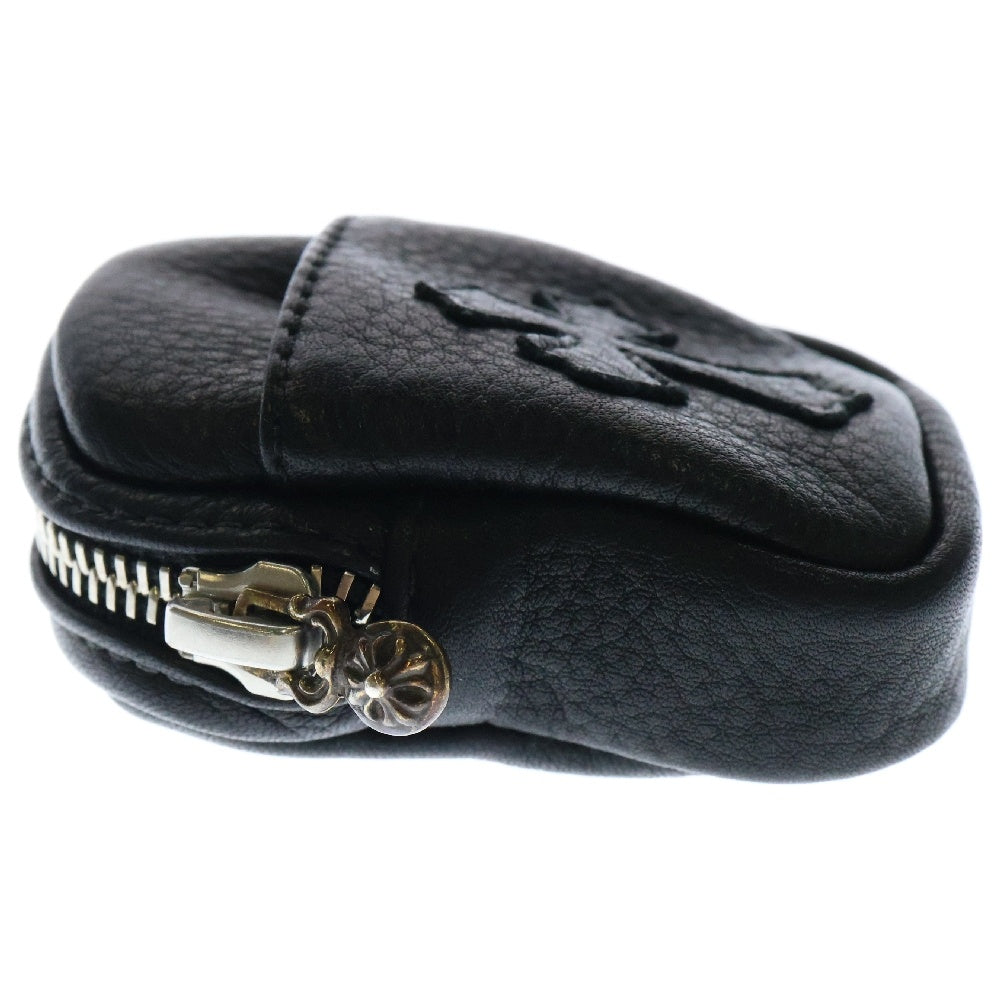 CHROME HEARTS(クロムハーツ) MICRO TAKA マイクロタカ クロスパッチ付きレザーエアポッズAirPodsケース ブラック