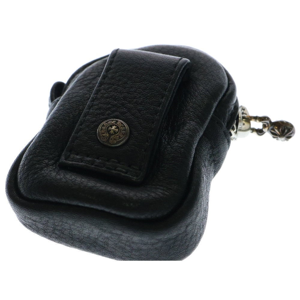 CHROME HEARTS(クロムハーツ) MICRO TAKA マイクロタカ クロスパッチ付きレザーエアポッズAirPodsケース ブラック