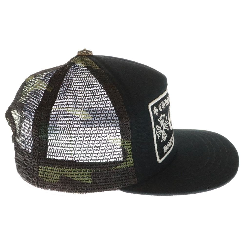 CHROME HEARTS(クロムハーツ) TRUCKER CAP トラッカーキャップ CH刺繍パッチクロスボール付メッシュ帽子 ブラック/カーキ
