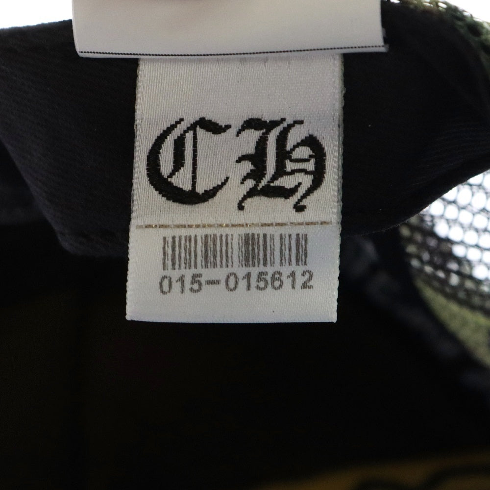 CHROME HEARTS(クロムハーツ) TRUCKER CAP トラッカーキャップ CH刺繍パッチクロスボール付メッシュ帽子 ブラック/カーキ