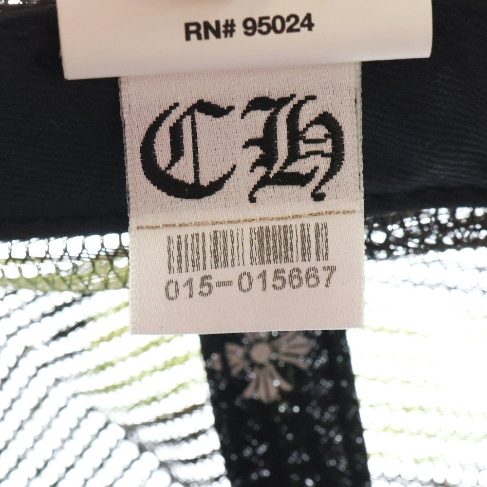 CHROME HEARTS(クロムハーツ) TRUCKER CAP トラッカーキャップ CH刺繍パッチクロスボール付メッシュ帽子 ブラック/カーキ