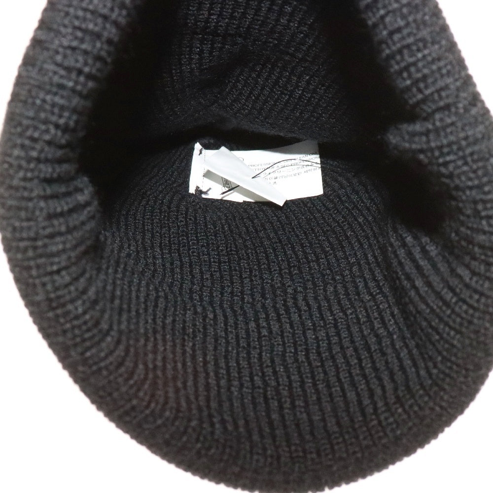 CHROME HEARTS(クロムハーツ) WOOL WATCH CAP ウールワッチキャップ CHロゴ刺繍ビーニーニット帽 ブラック/ホワイト