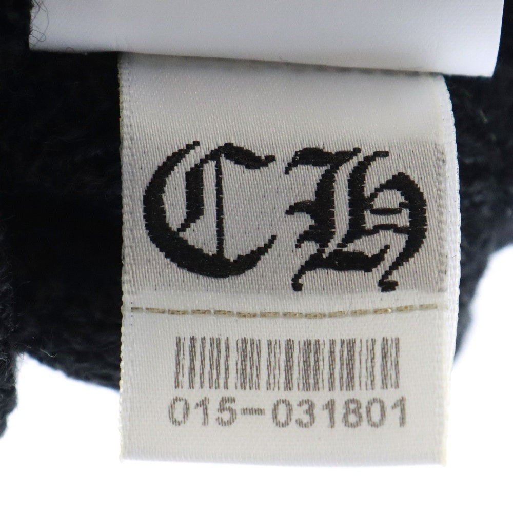 CHROME HEARTS(クロムハーツ) WOOL WATCH CAP ウールワッチキャップ CHロゴ刺繍ビーニーニット帽 ブラック/ホワイト