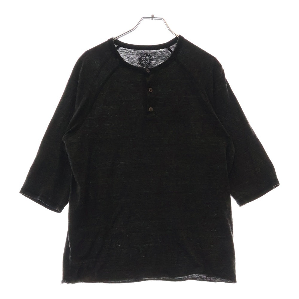 CHROME HEARTS(クロムハーツ) フレアプリントヘンリーネック長袖カットソー グレー