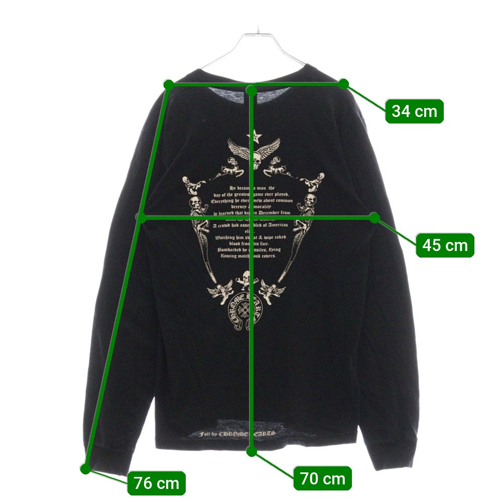 CHROME HEARTS(クロムハーツ) バック フォティプリント 長袖カットソー ブラック