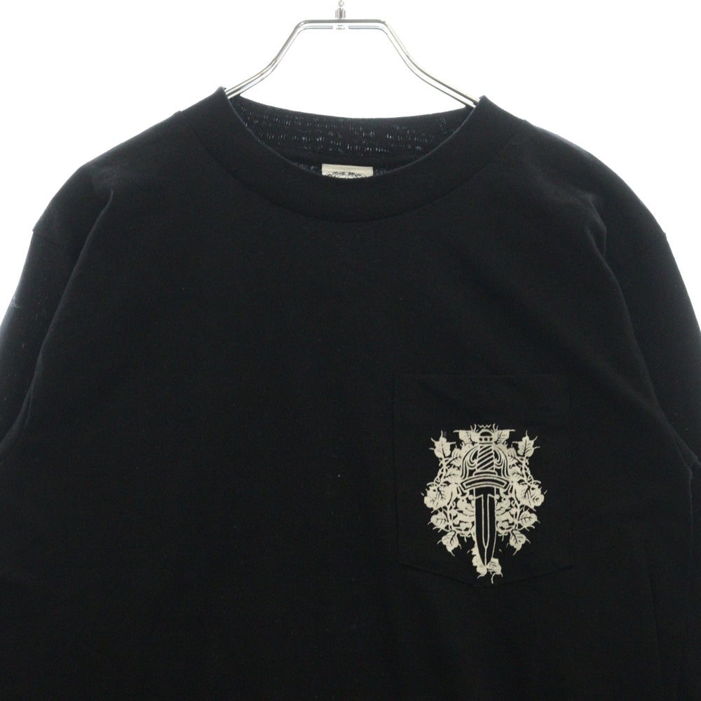 CHROME HEARTS(クロムハーツ) OLD Dagger logo L/S Tee オールドモデル ダガーロゴプリント長袖Tシャツ ブラック