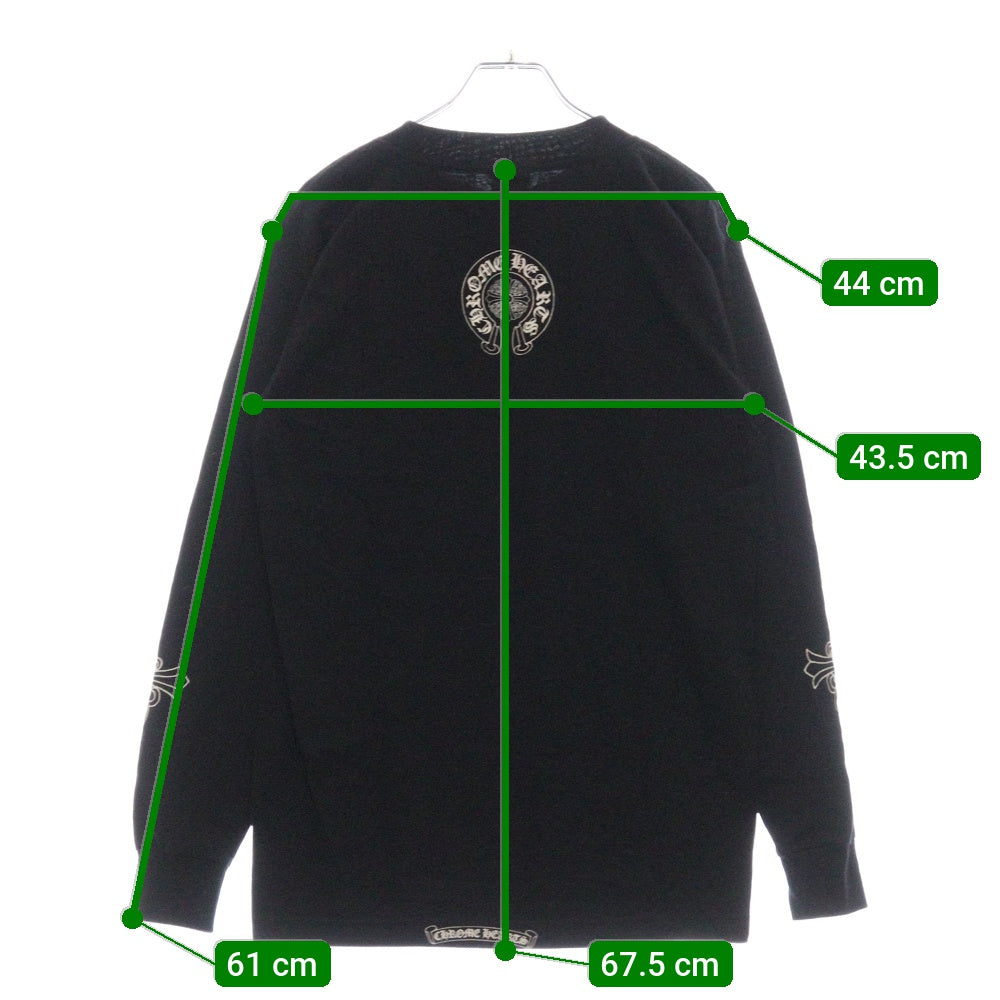 CHROME HEARTS(クロムハーツ) OLD Dagger logo L/S Tee オールドモデル ダガーロゴプリント長袖Tシャツ ブラック