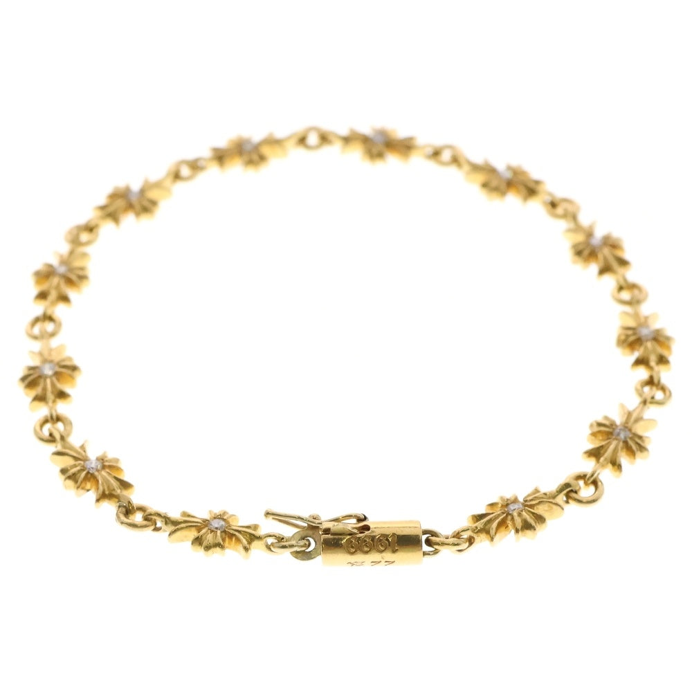 CHROME HEARTS(クロムハーツ) 22K TNY E CH PLS P/DIA タイニーE CHプラス ブレスレット PAVEダイヤ ゴールド 12LINK