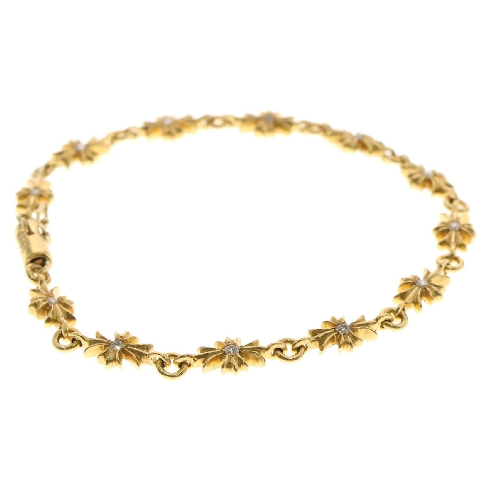CHROME HEARTS(クロムハーツ) 22K TNY E CH PLS P/DIA タイニーE CHプラス ブレスレット PAVEダイヤ ゴールド 12LINK